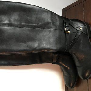 Ralph Lauren Black Leather Boots